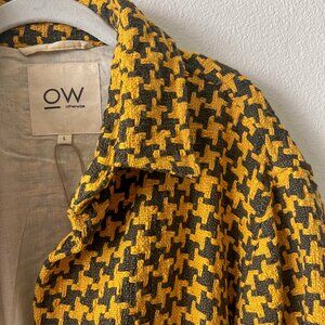 Otherwise Wool Jacket - L - Yellow and Brown